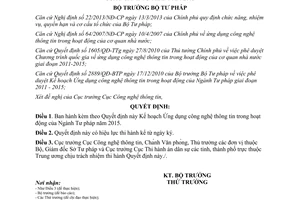 Quyết định 4058/QĐ-BTP 2014 Kế hoạch Ứng dụng công nghệ thông tin hoạt động Ngành Tư pháp 2015