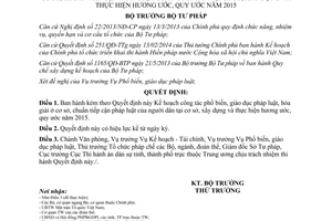 Quyết định 4080/QĐ-BTP 2014 Kế hoạch công tác phổ biến giáo dục pháp luật hòa giải ở cơ sở 2015