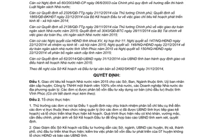 Quyết định 63/2014/QĐ-UBND giao chỉ tiêu kế hoạch nhà nước năm 2015 Vĩnh Phúc