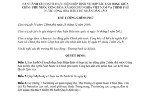 Quyết định 2404/QĐ-TTg năm 2014 kế hoạch thực hiện Hiệp định hợp tác lao động Việt Nam Lào