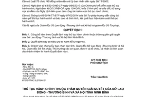 Quyết định 624/QĐ-UBND 2014 công bố thủ tục hành chính Sở Lao động Thương binh Xã hội Ninh Bình