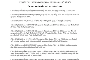 Quyết định 89/2014/QĐ-UBND thu phí qua đò thành phố Hà Nội