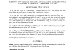 Quyết định 11617/QĐ-BCT 2014 Quy hoạch hệ thống xăng dầu dọc đường Hồ Chí Minh đến 2020 2030