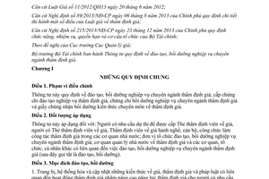 Thông tư 204/2014/TT-BTC đào tạo bồi dưỡng nghiệp vụ chuyên ngành thẩm định giá