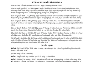 Quyết định 3528/QĐ-UBND 2014 Phát triển nâng cao hiệu quả sản xuất nông sản hàng hoá Sơn La 2020