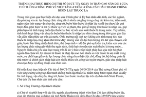 Chỉ thị 29/CT-UBND công tác đấu tranh chống buôn lậu thuốc lá Ninh Thuận 2014