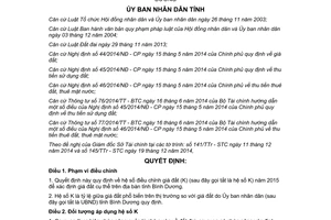 Quyết định 67/2014/QĐ-UBND hệ số điều chỉnh giá đất K 2015 tỉnh Bình Dương