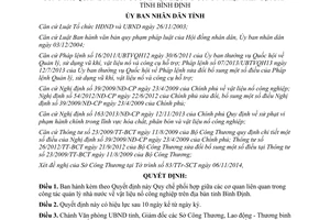 Quyết định 36/2014/QĐ-UBND quản lý nhà nước vật liệu nổ công nghiệp Bình Định