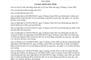 Quyết định 76/2014/QĐ-UBND chế độ miễn giảm tiền thuê đất Tây Ninh