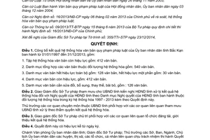 Quyết định 2368/QĐ-UBND 2014 kết quả hệ thống hóa văn bản quy phạm pháp luật Bắc Kạn 1997 2013