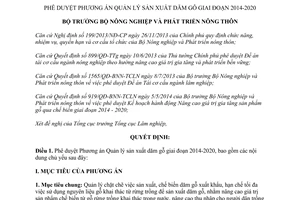 Quyết định 5115/QĐ-BNN-TCLN 2014 Phương án Quản lý sản xuất dăm gỗ 2014 2020