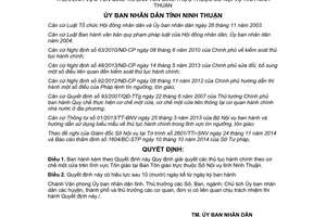 Quyết định 96/2014/QĐ-UBND thủ tục hành chính cơ chế một cửa lĩnh vực tôn giáo Bình Thuận