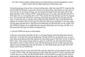 Chỉ thị 18/CT-UBND 2014 biện pháp cấp bách phòng cháy chữa cháy rừng tỉnh Đắk Lắk