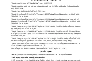 Quyết định 74/2014/QĐ-UBND thu lệ phí địa chính tỉnh Lào Cai