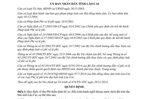 Quyết định 75/2014/QĐ-UBND Phí thẩm định hồ sơ điều kiện hành nghề khoan nước dưới đất Lào Cai
