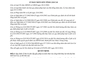 Quyết định 70/2014/QĐ-UBND thu lệ phí cấp giấy phép xả nước thải vào công trình thủy lợi Lào Cai