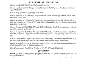 Quyết định 71/2014/QĐ-UBND thu lệ phí cấp giấy phép xả nước thải vào nguồn nước tỉnh Lào Cai