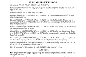 Quyết định 72/2014/QĐ-UBND thu lệ phí cấp giấy phép khai thác sử dụng nước mặt tỉnh Lào Cai