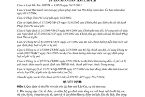 Quyết định 81/2014/QĐ-UBND về thu Phí vệ sinh trên địa bàn tỉnh Lào Cai