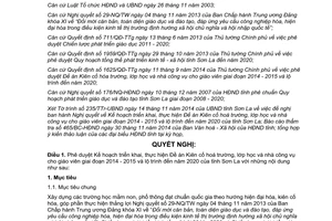 Nghị quyết 107/NQ-HĐND 2014 Kiên cố hoá trường lớp nhà công vụ 2014 2015 lộ trình 2020 Sơn La