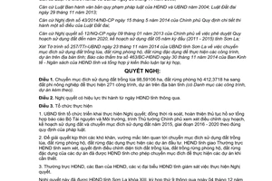 Nghị quyết 111/NQ-HĐND 2014 chuyển mục đích sử dụng đất trồng lúa rừng phòng hộ đặc dụng Sơn La