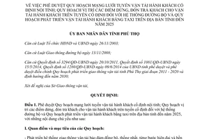 Quyết định 3027/QĐ-UBND 2014 Quy hoạch mạng lưới tuyến vận tải hành khách cố định nội Phú Thọ đến năm 2025