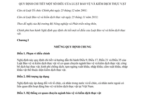 Nghị định 116/2014/NĐ-CP quy định chi tiết Luật Bảo vệ và kiểm dịch thực vật