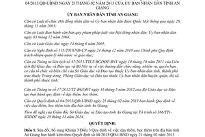 Quyết định 43/2014/QĐ-UBND sửa đổi 04/2013/QĐ-UBND Quy định dạy học thêm An Giang