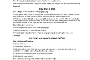 Thông tư 19/2014/TT-BNV hướng dẫn đào tạo bồi dưỡng viên chức