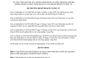 Quyết định 1776/QĐ-BKHĐT 2014 thủ tục hành chính được sửa đổi bãi bỏ của Bộ Kế hoạch Đầu tư