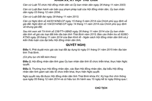 Nghị quyết 34/2014/NQ-HĐND phê duyệt mức giá đất áp dụng từ 01 tháng 01 năm 2015 Thái Bình