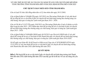 Quyết định 4292/QĐ-UBND 2014 Đề án tái cơ cấu kinh tế Thanh Hóa