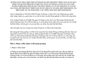 Thông tư 46/2014/TT-BNNPTNT hướng dẫn 551/QĐ-TTg hỗ trợ đầu tư cơ sở hạ tầng sản xuất xã đặc biệt khó khăn