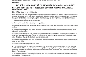 Thông tư 46/2014/TT-BYT hướng dẫn quy trình kiểm dịch y tế