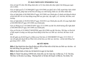Quyết định 3866/QĐ-UBND 2014 phê duyệt Đề án Phát triển xã hội hóa văn hóa xã hội Đồng Nai 2015 2020