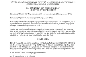 Nghị quyết 31/2014/NQ-HĐND sửa đổi 94/2012/NQ-HĐND chi đầu tư phát triển bằng vốn ngân sách nhà nước Đồng Tháp