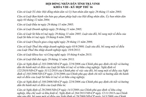 Nghị quyết 14/2014/NQ-HĐND Quy định chính sách ưu đãi hỗ trợ đầu tư trên địa bàn tỉnh Trà Vinh