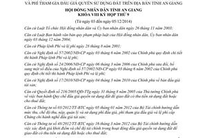 Nghị quyết 14/2014/NQ-HĐND sửa đổi 14/2013/NQ-HĐND phí đấu giá tài sản quyền sử dụng đất An Giang