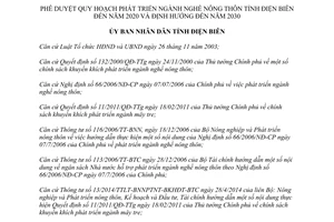 Quyết định 947/QĐ-UBND Quy hoạch phát triển ngành nghề nông thôn Điện Biên 2014