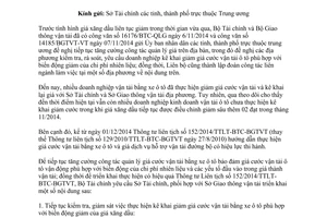 Công văn 17496/BTC-QLG 2014 quản lý giá cước vận tải bằng xe ô tô 152/2014/TTLT/BTC-BGTVT