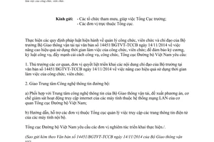 Công văn 6383/TCĐBVN-TCCB năm 2014 nâng cao hiệu quả sử dụng thời gian làm việc công viên chức