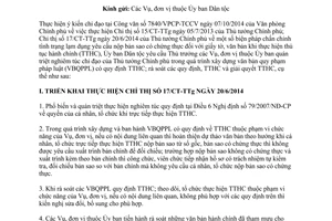 Công văn 1317/UBDT-PC 2014 thực hiện 17/CT-TTg 15/CT-TTg lạm dụng yêu cầu nộp bản sao có chứng thực