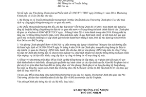 Công văn 4663/VPCP-TTĐT năm 2014 triển khai Đề án Thiết lập Hệ thống thông tin Bộ Tư pháp