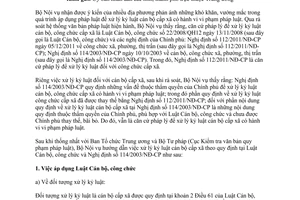 Công văn 5228/BNV-CQĐP 2014 xử lý kỷ luật đối với cán bộ cấp xã