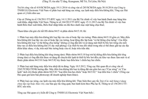 Công văn 14550/TCHQ-TXNK năm 2014 phân loại cục nóng cục lạnh máy điều hòa không khí