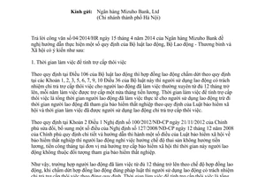 Công văn 4663/LĐTBXH-LĐTL 2014 hướng dẫn Bộ luật lao động