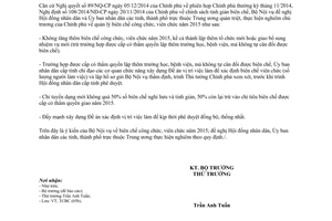 Công văn 5431/BNV-TCBC biên chế công chức viên chức 2015