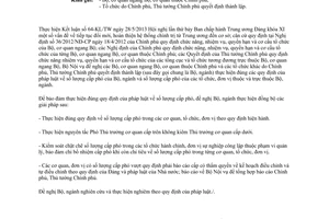 Công văn 5469/BNV-TCBC 2014 số lượng cấp phó của Bộ ngành tổ chức đơn vị thuộc và trực thuộc Bộ ngành