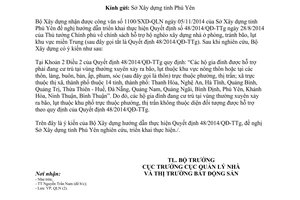 Công văn 85/BXD-QLN năm 2014 hướng dẫn thực hiện Quyết định 48/2014/QĐ-TTg