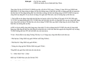 Công văn 1681/SXD-QLXD 2014 hướng dẫn thực hiện Chỉ thị 02/2014/CT-UBND Bình Định